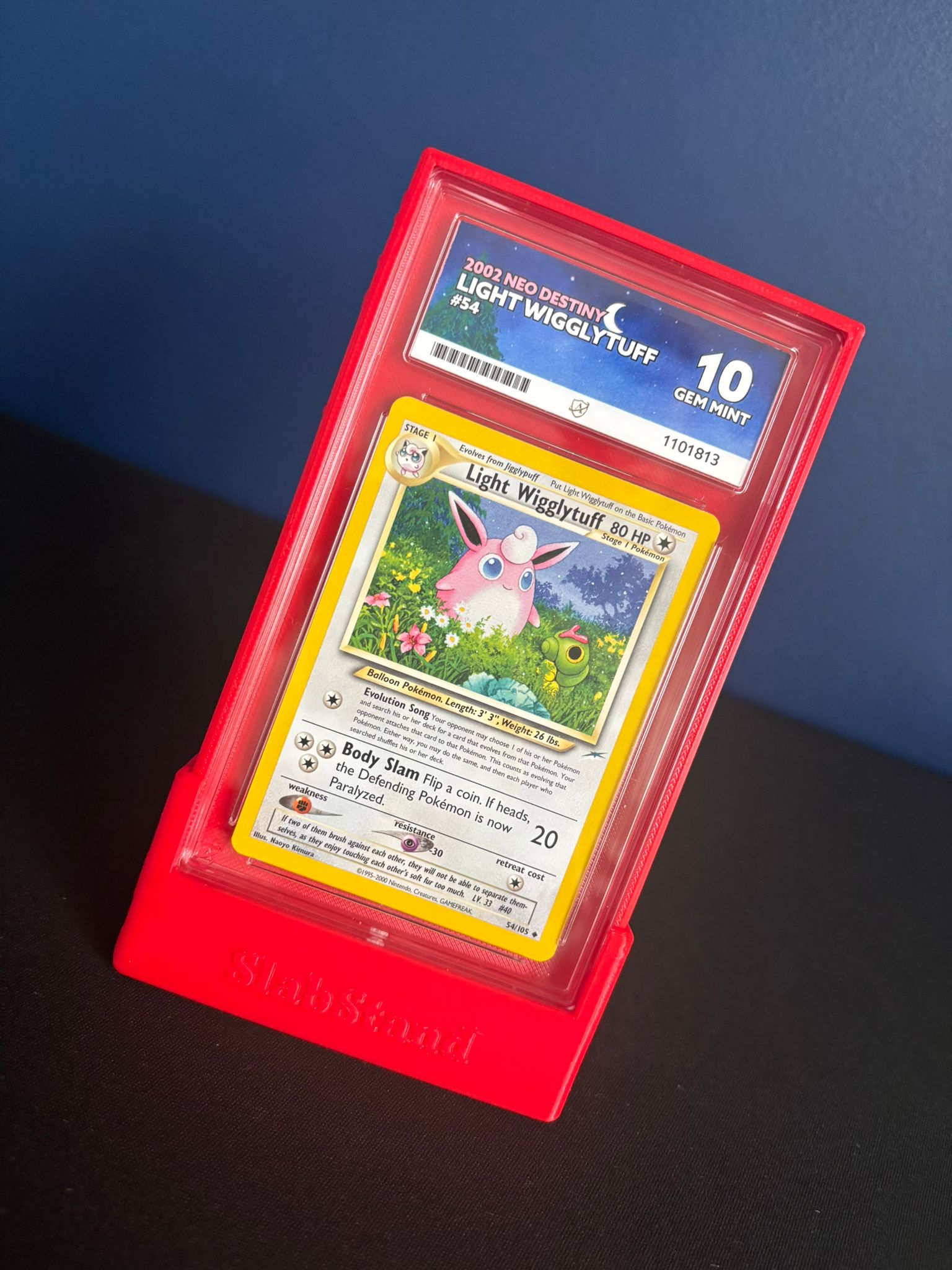 SlabStand graded trading card display stand