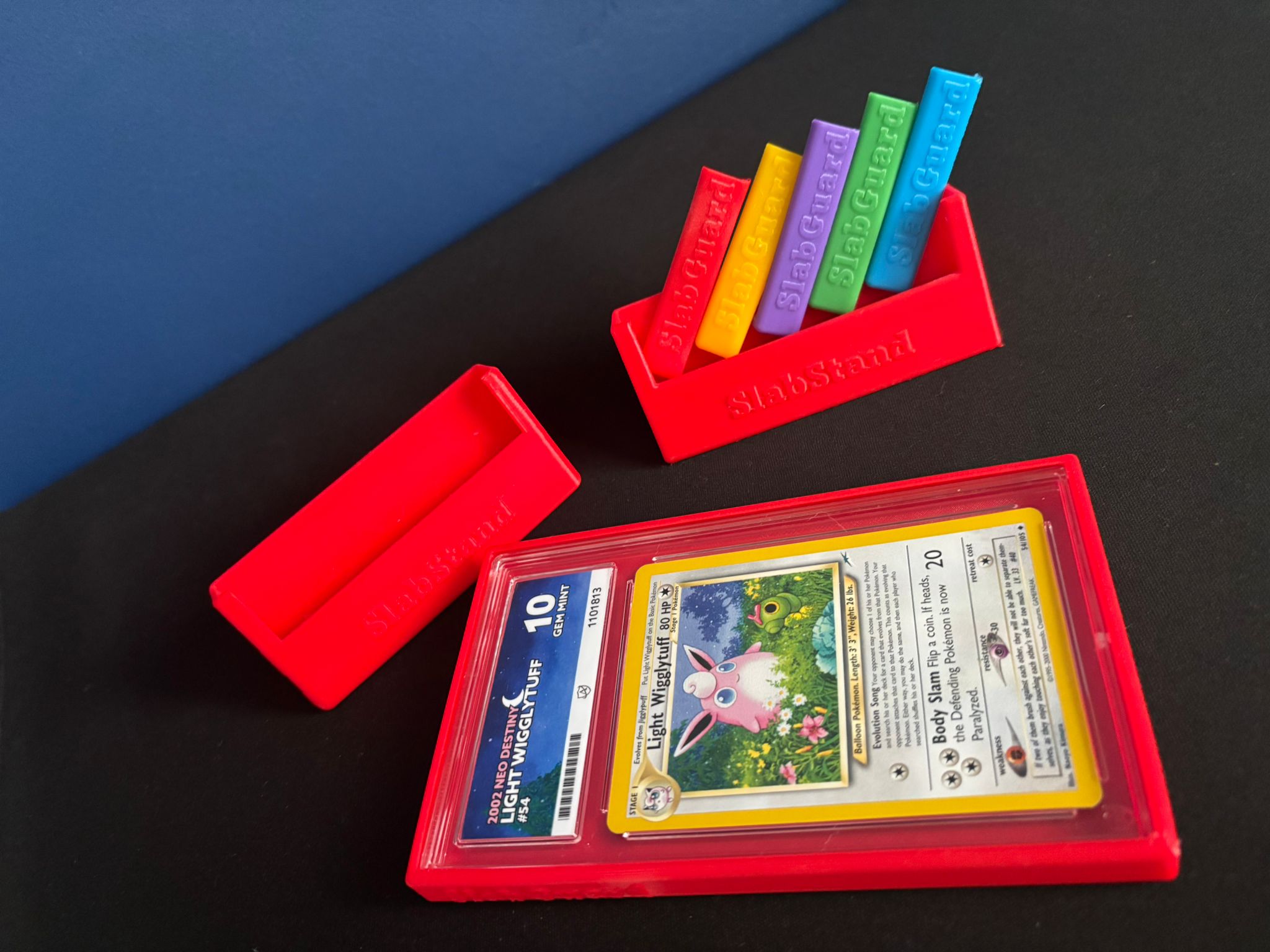 A graded trading card displayed in a SlabStand