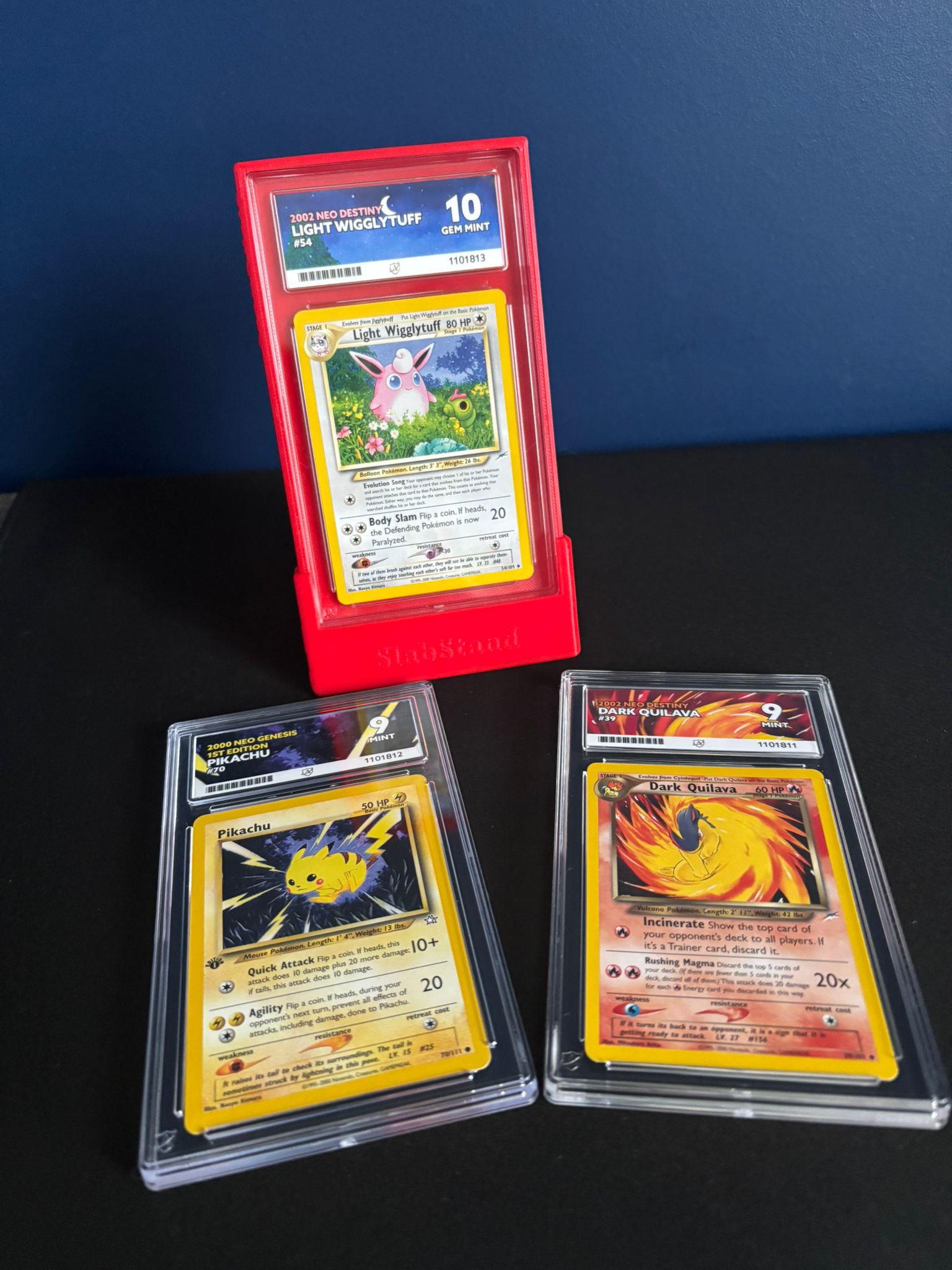 Trading card displayed inside a SlabStand